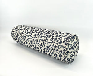 Bolster in Blue Leopard in Natural - Includes Insert