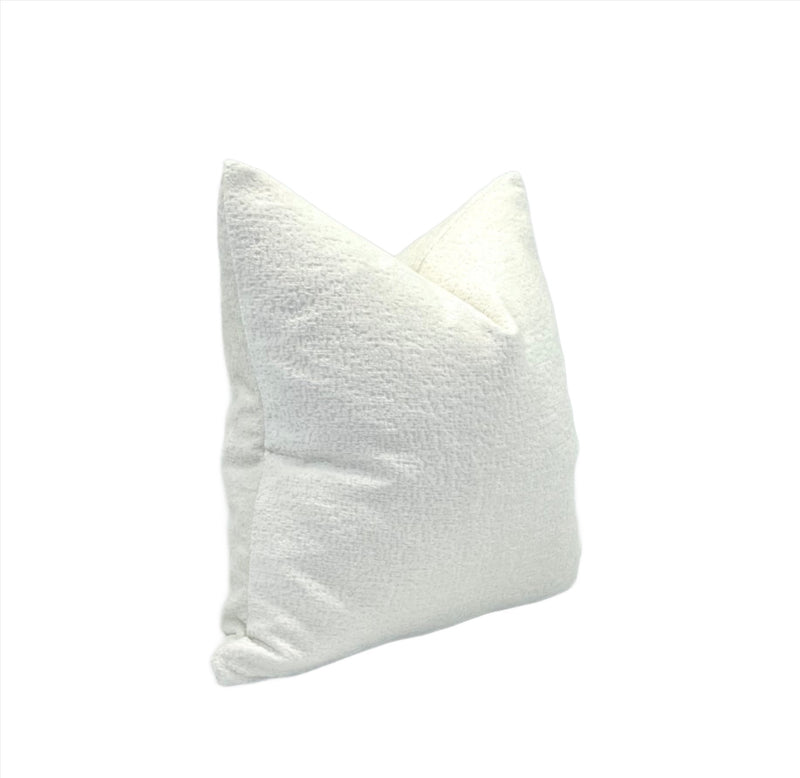 Decorative Pillow Cover in Crypton Hesse Snow Chenille Fabric