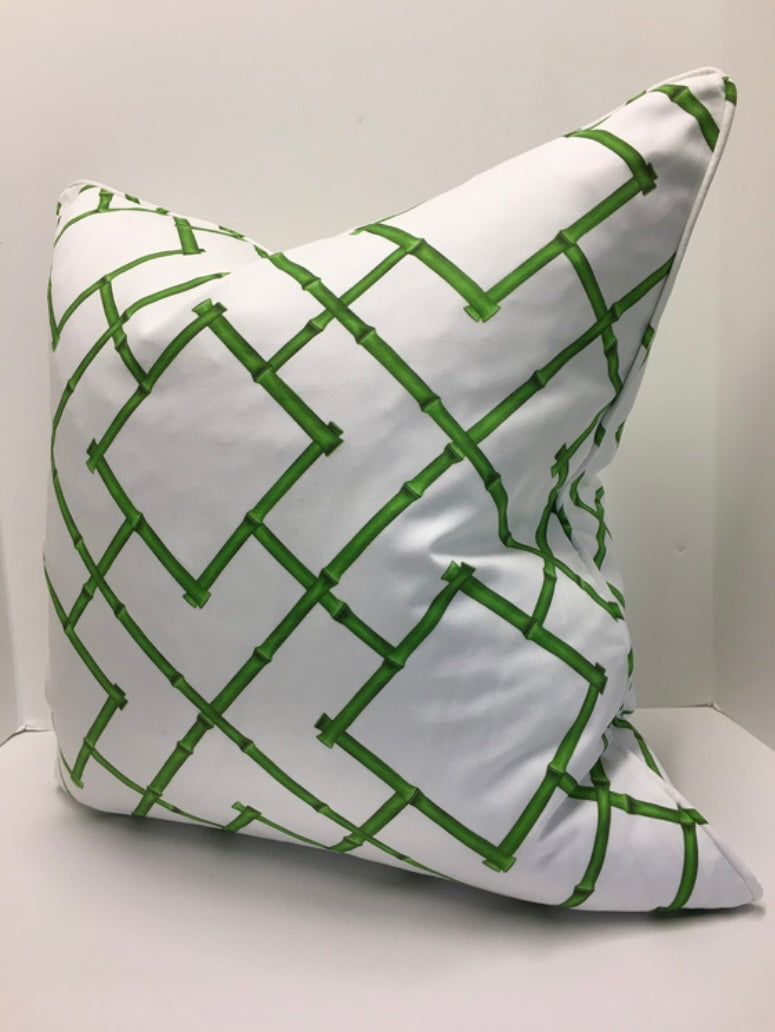 Decorative Pillow Cover in Bamboo Trellis