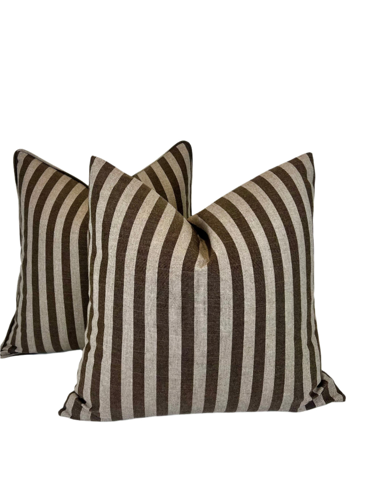 Sunbrella Striped Decorative Pillow Cover in Sail Away Java 40606-0004