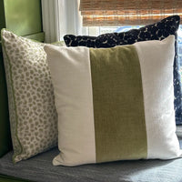 Winter Nikki Lemon Grass Green Leopard Faux Heavyweight fabric in a Decorative Pillow