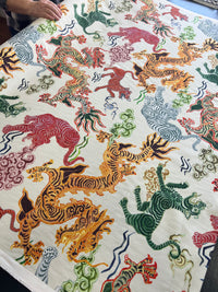 Decorative Pillow Cover in Dragon Himalaya Natural