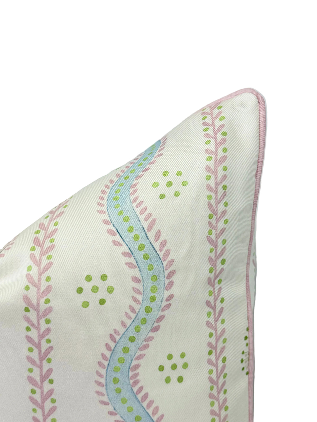 Floral Pinks & Greens Vine Decorative Pillow or Bolster