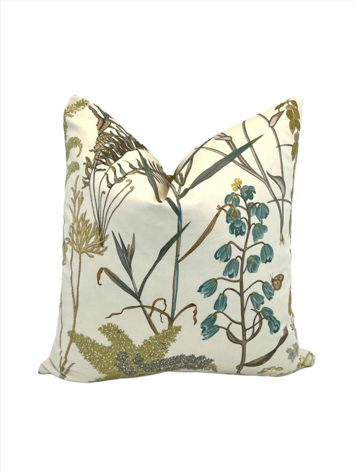 Breamore Botanical Fern Everglades Fabric by Lydia Irwin a Decorative Pillow (1 Available)