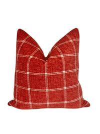 Campbell Strawberry Plaid Decorative Pillow