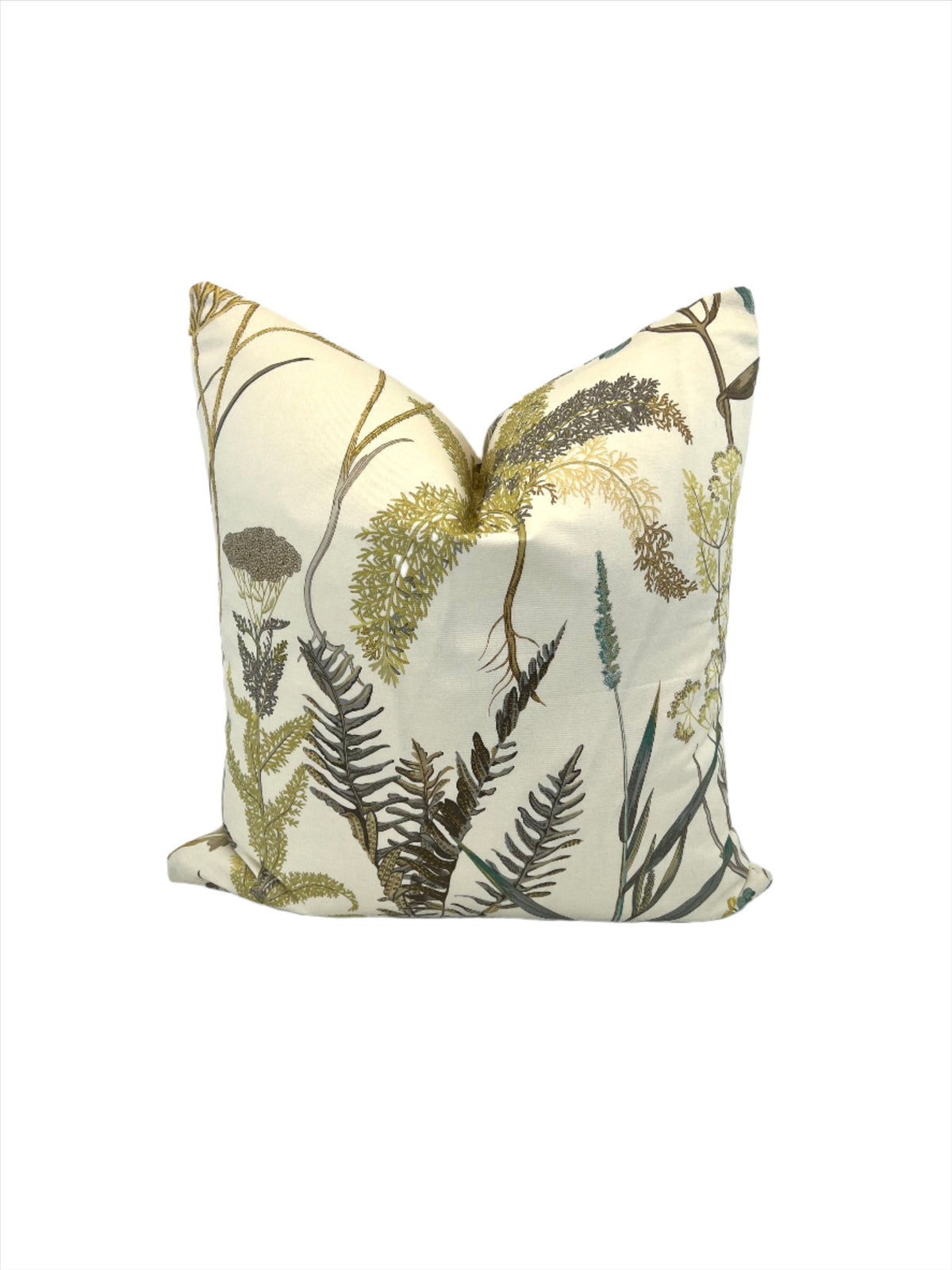 Breamore Botanical Fern Everglades Fabric by Lydia Irwin a Decorative Pillow (1 Available)