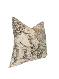 Stof France Coloinal Toile Fabric in a Decorative Pillow