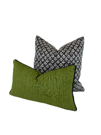 Faulkenburg Green Sheen Decorative Pillow or Bolster (Available in 20+ Colors)