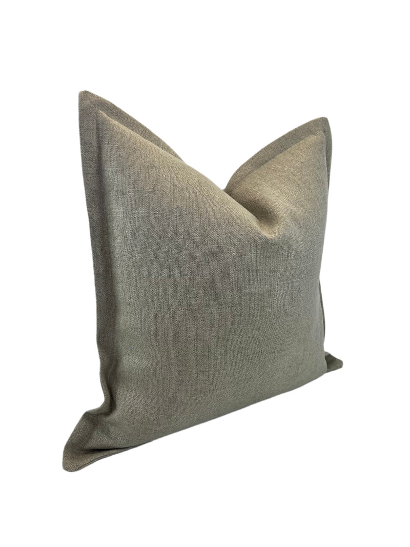 Flanged Heavyweight 100% Linen Designer Decorative Pillow