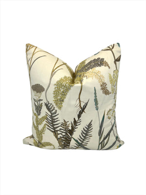 Breamore Botanical Fern Everglades Fabric by Lydia Irwin a Decorative Pillow (1 Available)