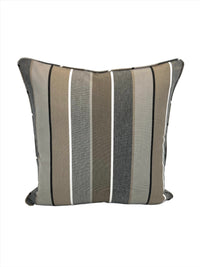 Decorative Sunbrella Striped Pillow Cover in Milano Charcoal