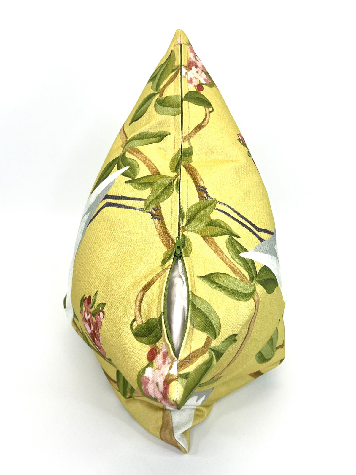New!! White Heron Daffodil Decorative Pillow