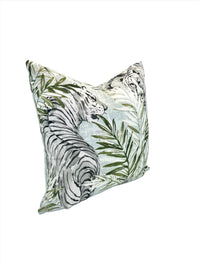 Tropical Tiger in Spa Decorative Pillow (Inserts Now Available!)