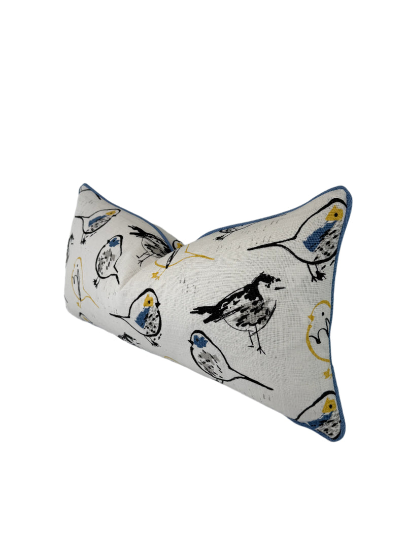 Spring Birds Decorative Pillow or Bolster