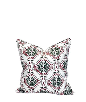 Decorative Pillow Cover in Christmas Eve Linen Berry