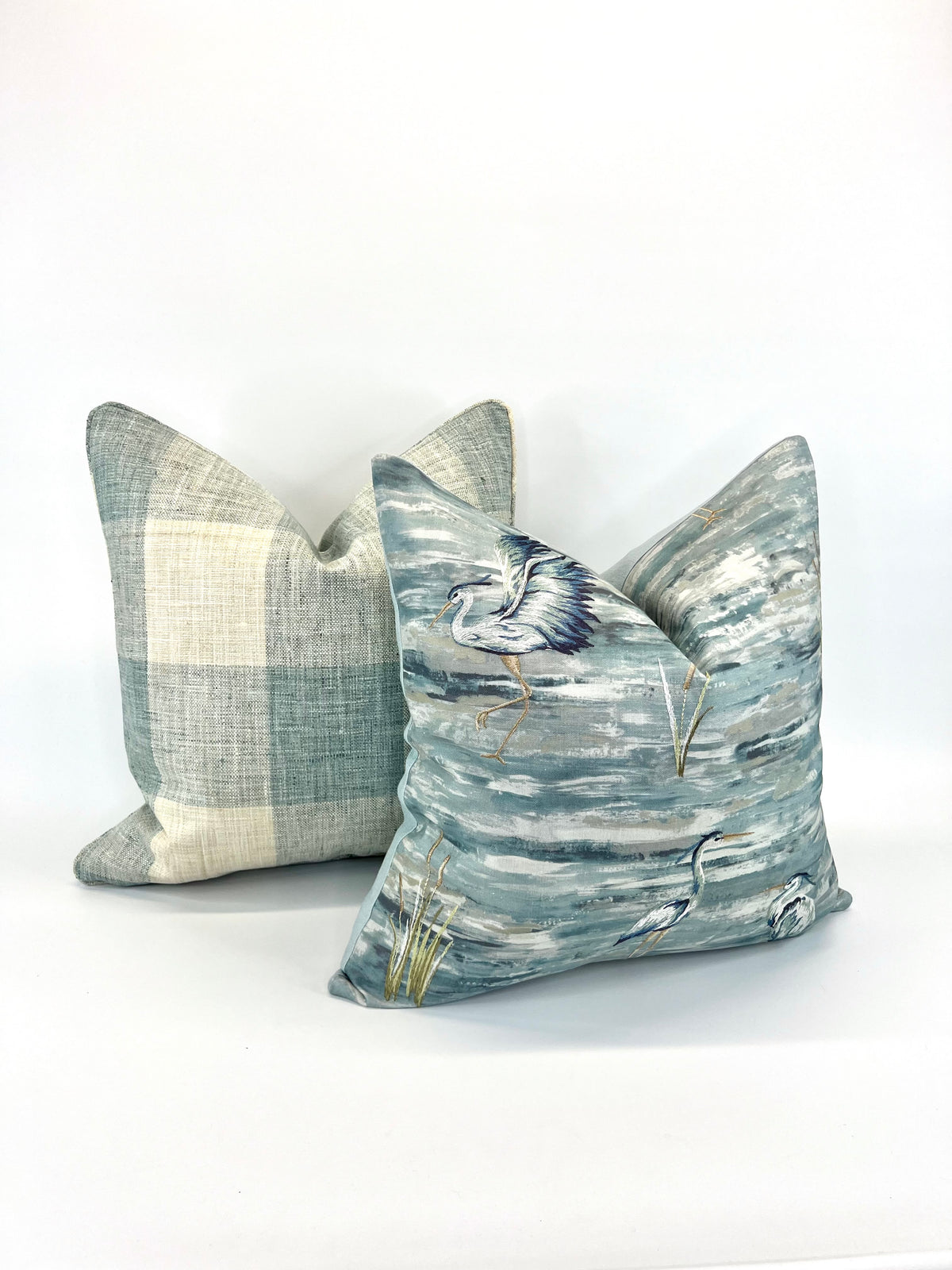 Buffalo Check-Please Lagoon Decorative Pillow in PKaufmann Fabric