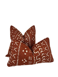 Decorative Pillow in Tribal Faux Mud-cloth Salsa High Performance Fabric