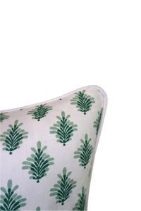 Little Spruce Leaf Medallion Fabric in a Decorative Pillow or Bolster