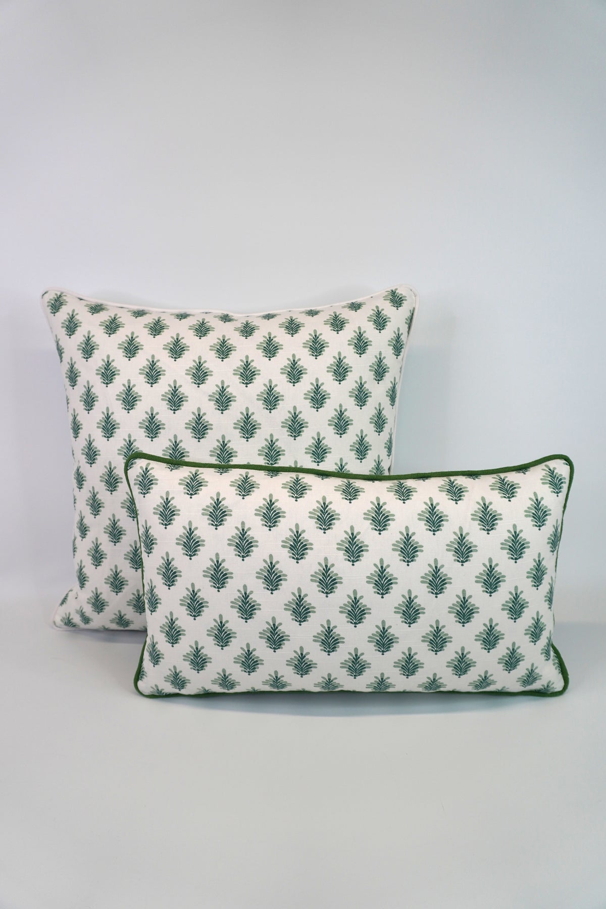 Little Spruce Leaf Medallion Fabric in a Decorative Pillow or Bolster