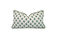 Little Spruce Leaf Medallion Fabric in a Decorative Pillow or Bolster