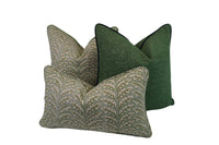 Floral Fern Green Home Decor Fabric in a Decorative Pillow or Bolster