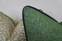 Floral Fern Green Home Decor Fabric in a Decorative Pillow or Bolster