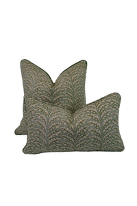Floral Fern Green Home Decor Fabric in a Decorative Pillow or Bolster