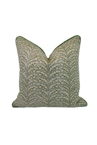 Floral Fern Green Home Decor Fabric in a Decorative Pillow or Bolster