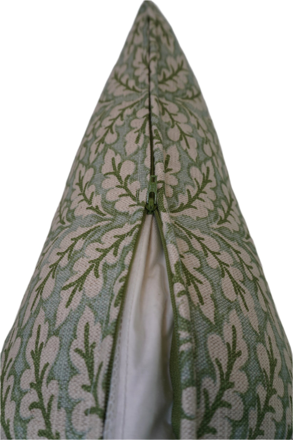 Floral Fern Green Home Decor Fabric in a Decorative Pillow or Bolster