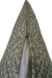 Floral Fern Green Home Decor Fabric in a Decorative Pillow or Bolster