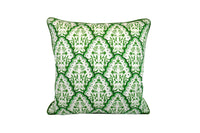 Floral Scallop Paisley in Shades of Green Decorative Pillow or Bolster
