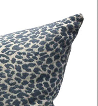 Delft Blue Chenille Animal Print Decorative Pillow or Bolster