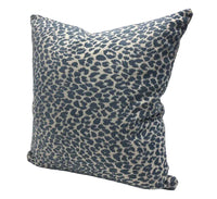Delft Blue Chenille Animal Print Decorative Pillow or Bolster