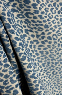 Delft Blue Chenille Animal Print Decorative Pillow or Bolster