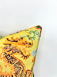Decorative Pillow Cover in Dragon Himalaya Jonquil Hamilton