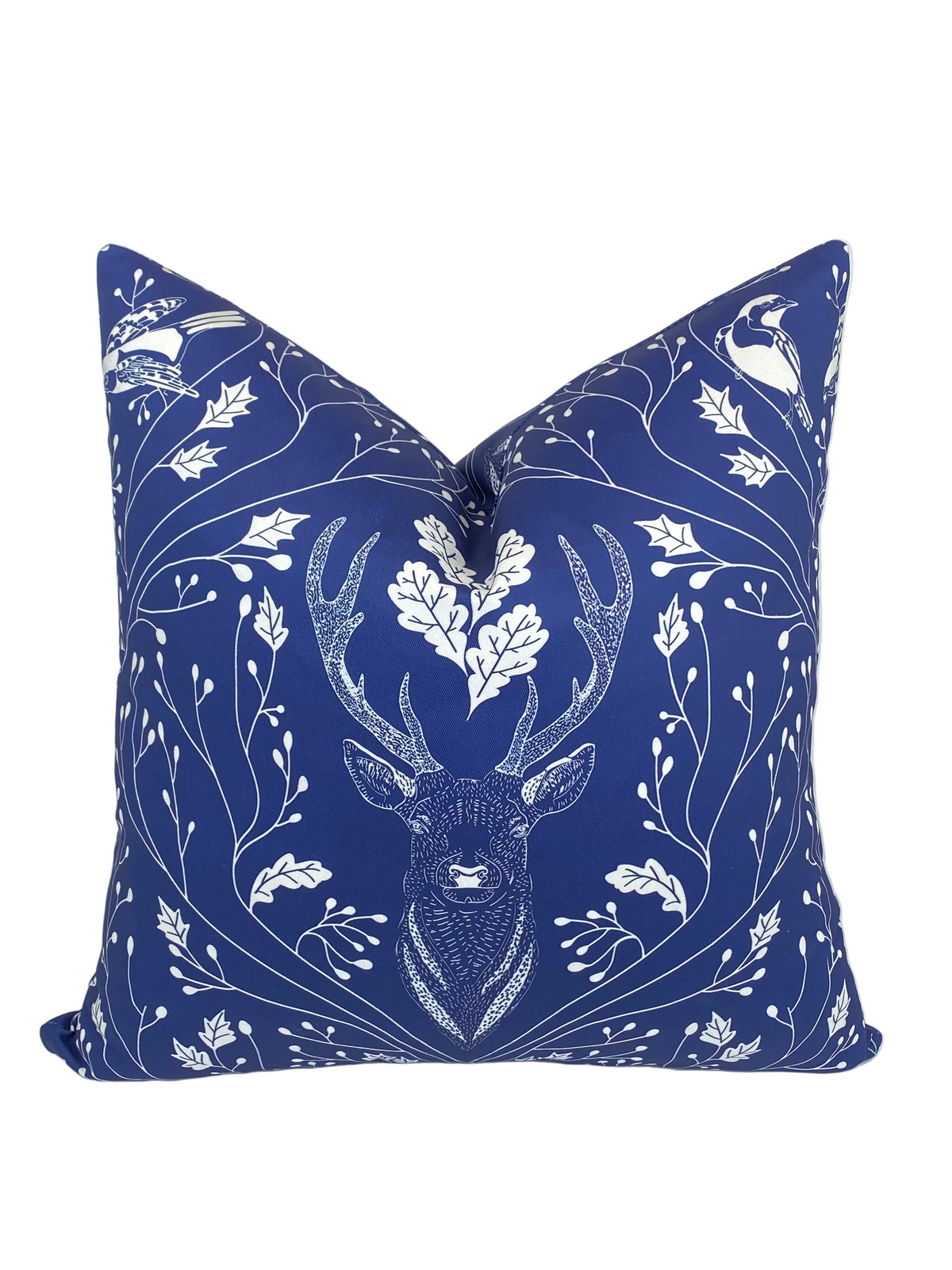 Delicate Blue Stag Deer in the Forest Decorative Pillow