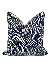 Wavy Dot Blue Scott Living Decorative Pillow Cover