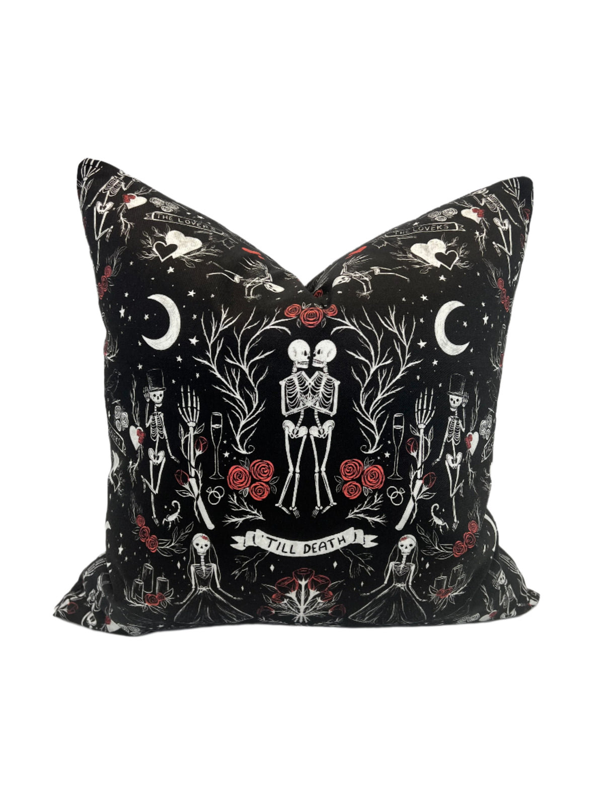 Skeleton Decorative Pillow “Till Death Do Us Part”