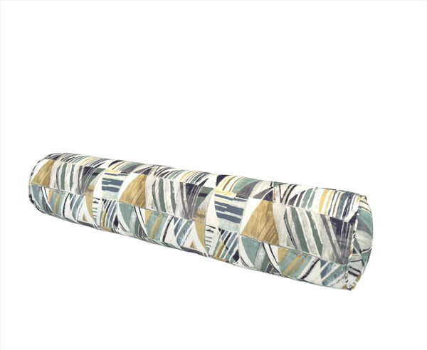 Decorative Bolster Cover in 80s Geometric Print - Includes Insert