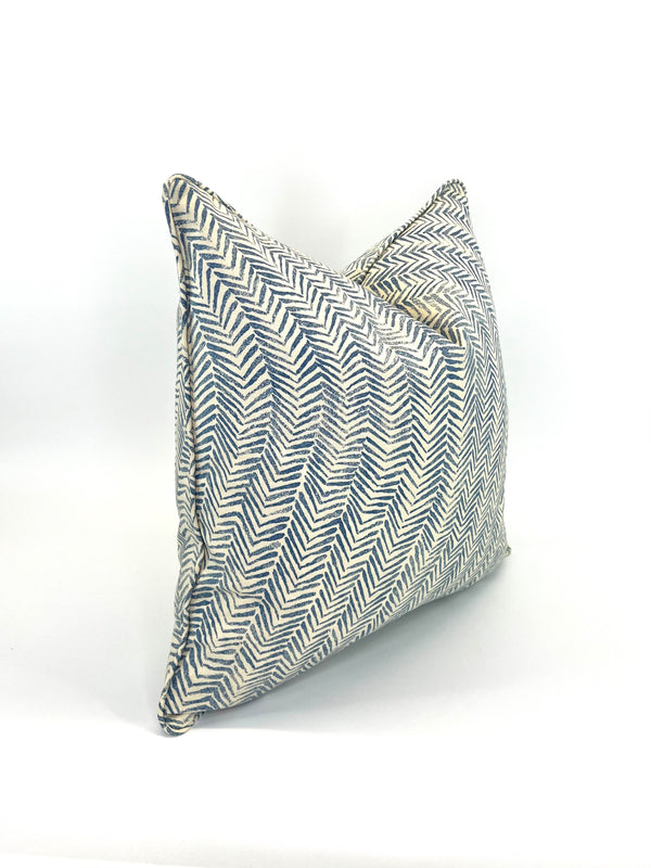 Intoxicating Stripe Blue Fern Decorative Pillow Cover