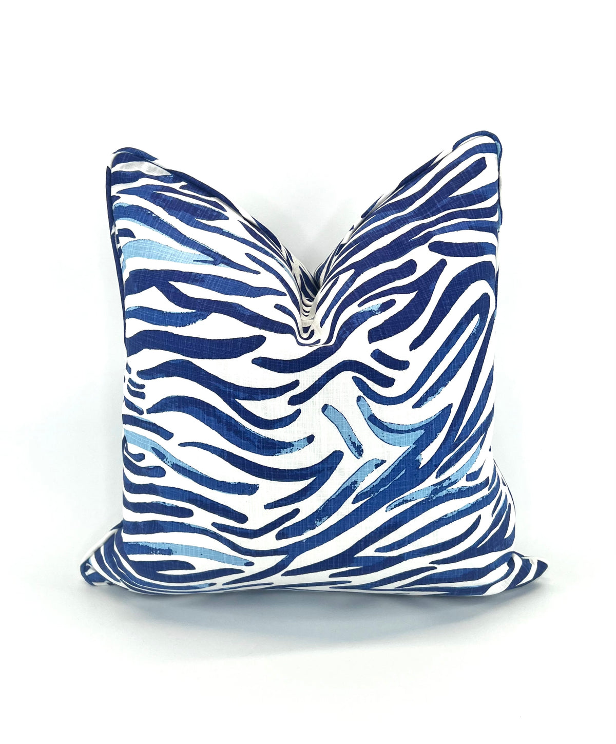 Blue Wavy Animal Print Decorative Pillow Cover