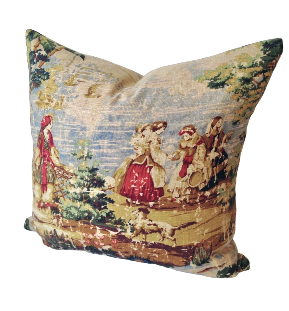 Decorative Pillow Cover in Bosprus Toile