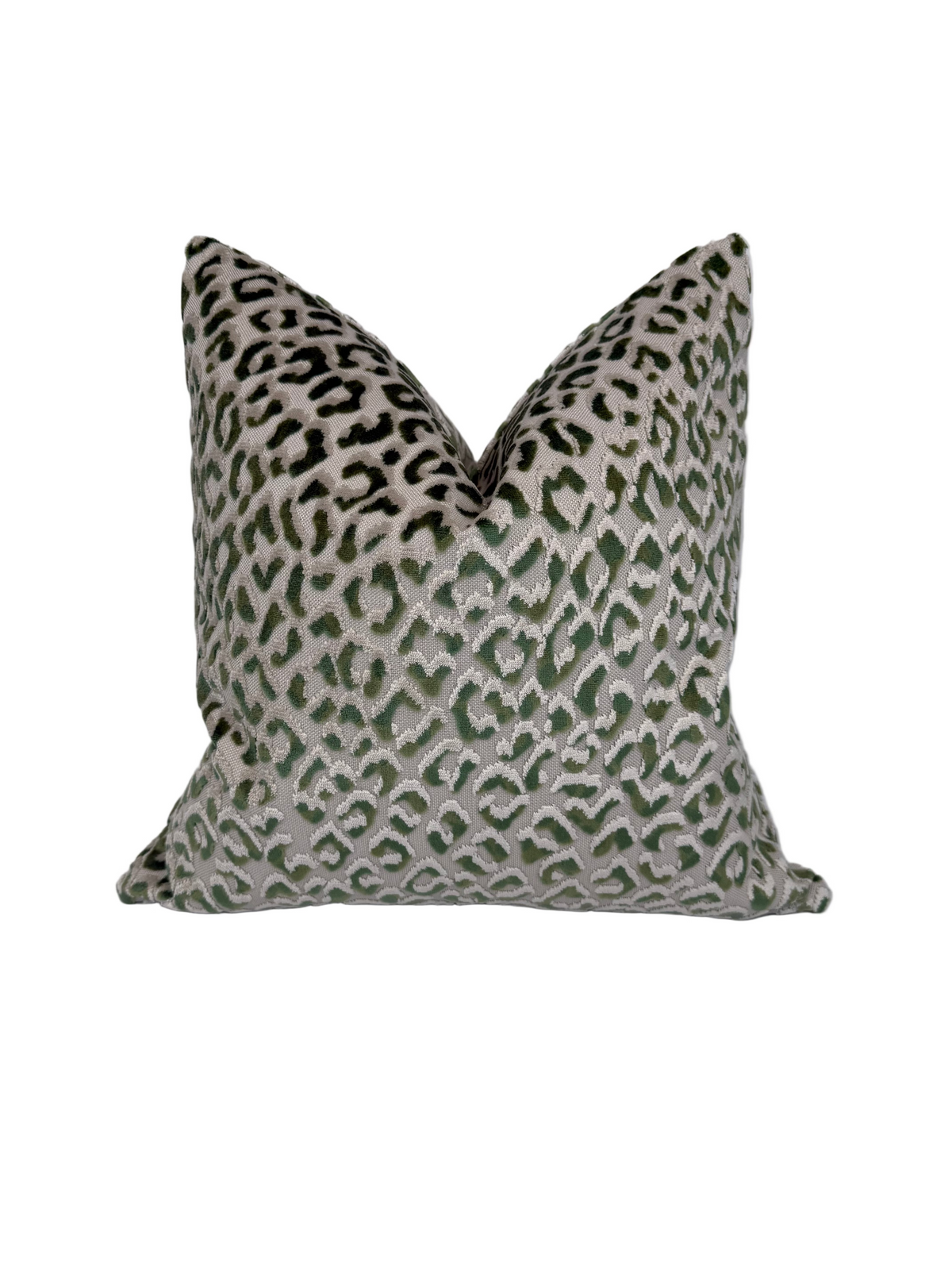 Magnolia Lyric Fern Green Leopard Upholstery Fabric in a Decorative Pillow or Bolster