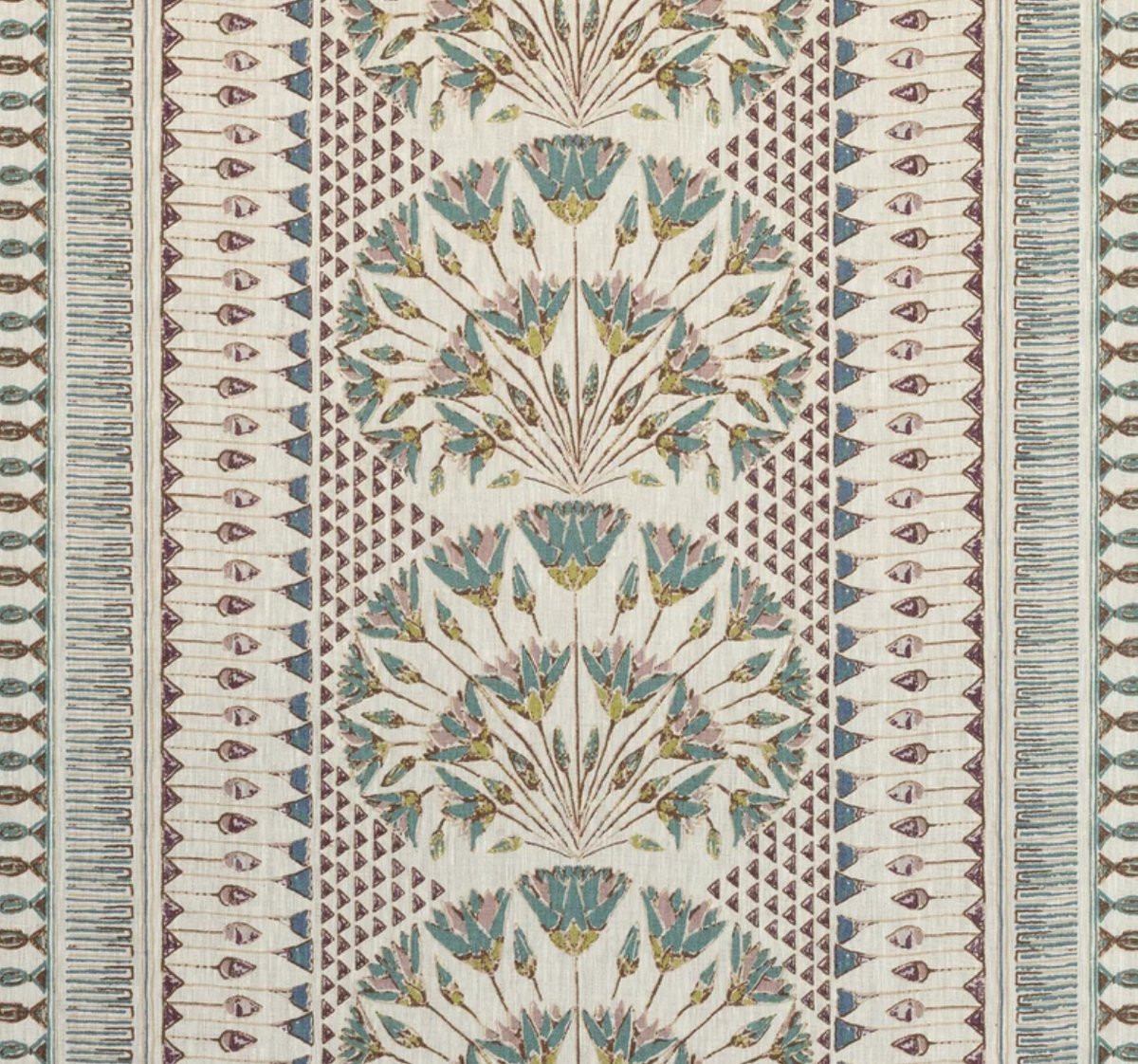 Custom Pillow Cover in Thibaut Cairo Eggplant Fabric (COM)