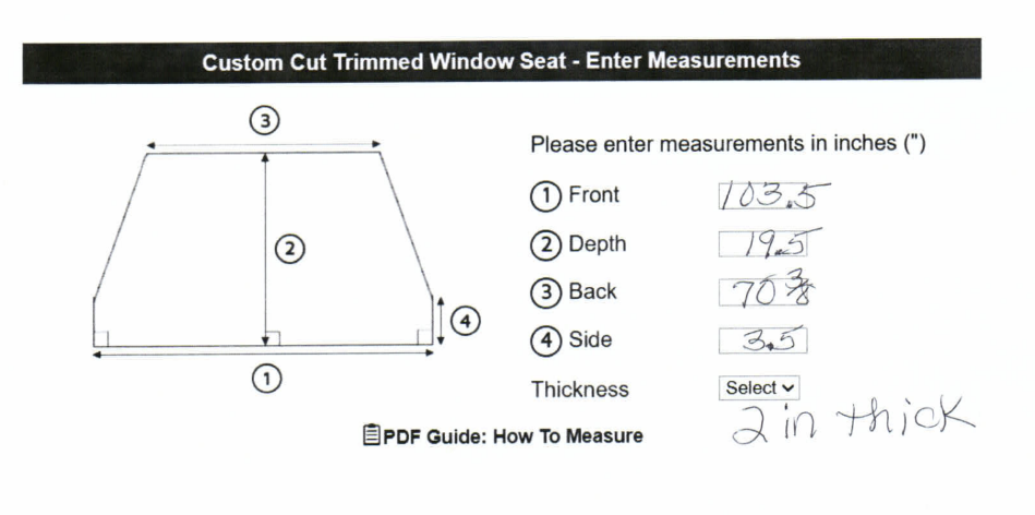 Sharon P. Custom Notched Trapezoid in Pria Azure InsideOut P.F. (Stripes Running Vertically)