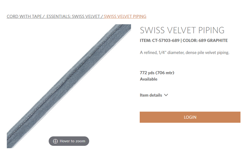 Maddi's Client Carr - Custom Pillow Covers & Welt/Piping in (COM) Customer's Own Material