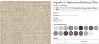 Karen Reece - Custom U-Shaped Seat Cushion: Sugarshack Cypress - Self-Welt (Paper Template)