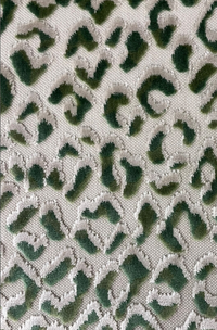 Magnolia Lyric Fern Green Leopard Upholstery Fabric in a Decorative Pillow or Bolster