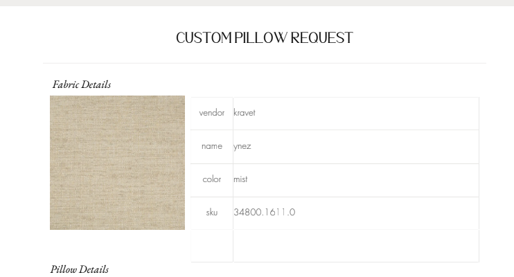 Maddi - Steven Interiors - Custom Pillow Covers: (COM) Customer's Own Material - Knife Edge (No Welt)