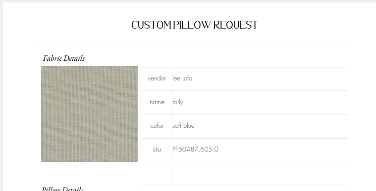 Maddi - Steven Interiors - Custom Pillow Covers: (COM) Customer's Own Material - Knife Edge (No Welt)